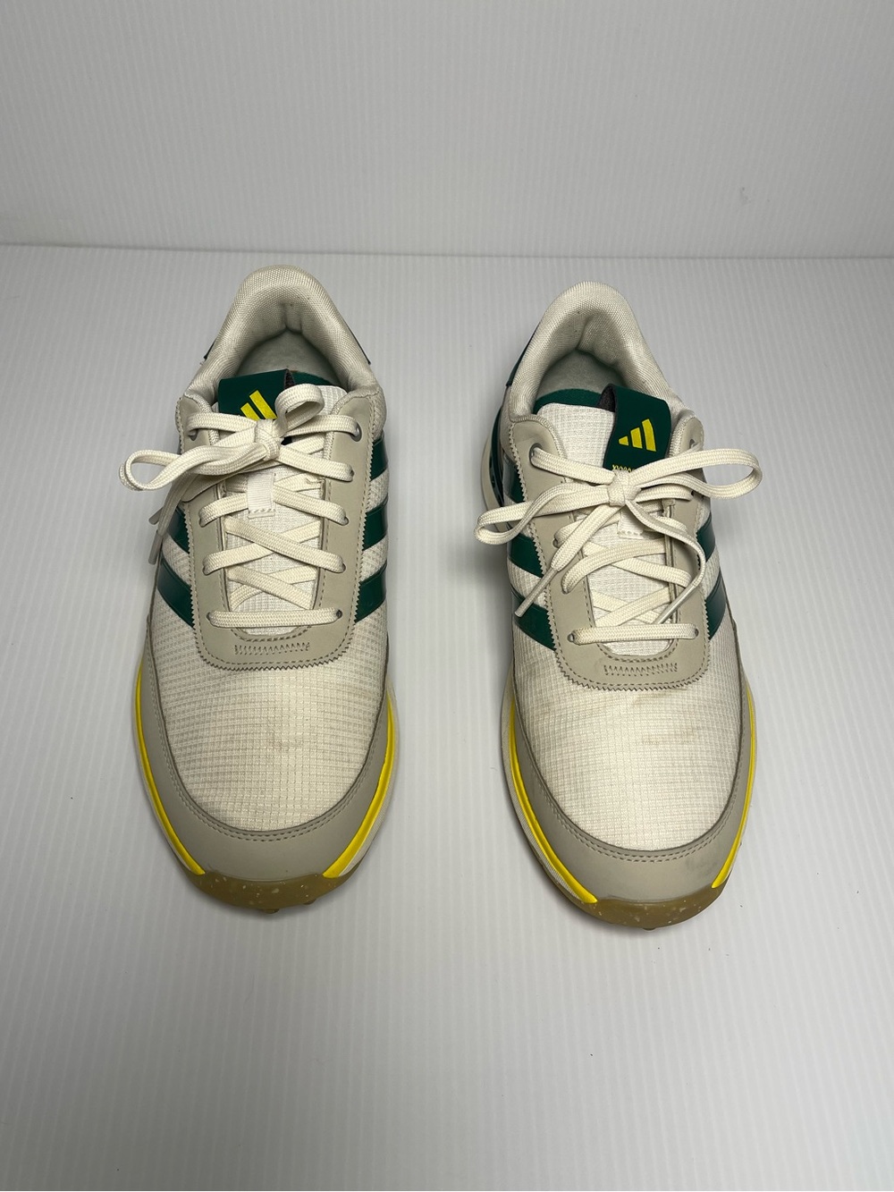 adidas Kids White, Green & Yellow Retro Runner Sneakers
